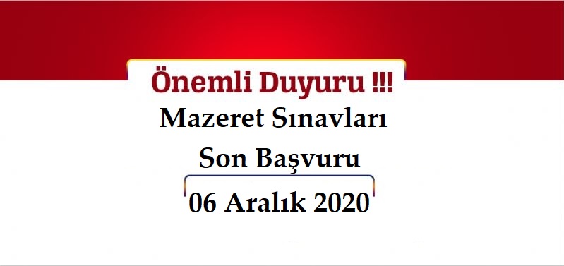 mazeret sinavi