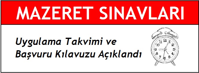 mazeret sinavlari
