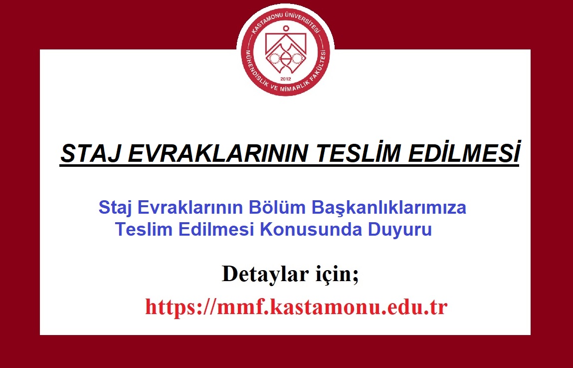 staj evraklarinin teslimi