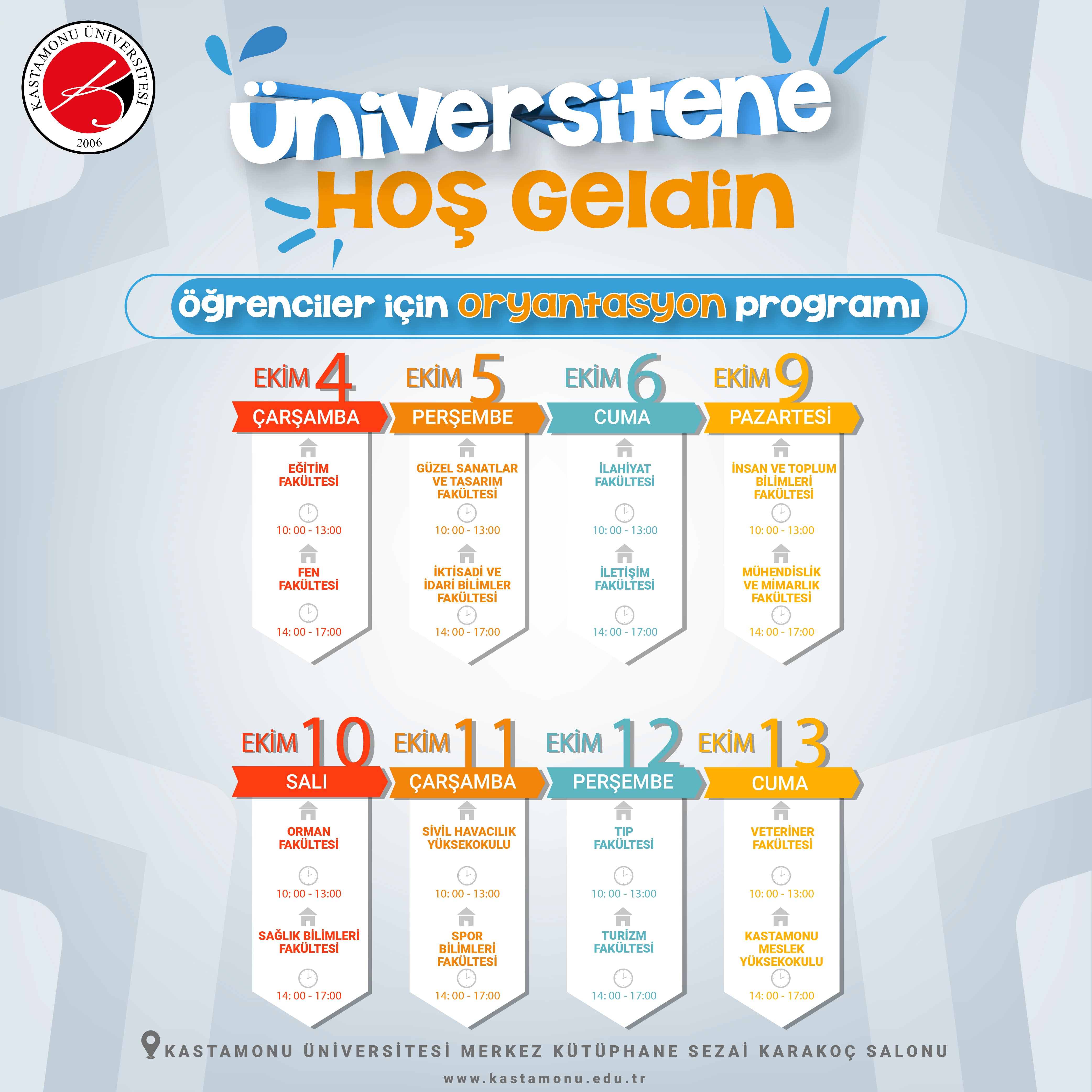 Yeni Öğrenci Oryantasyon Programı Başlıyor