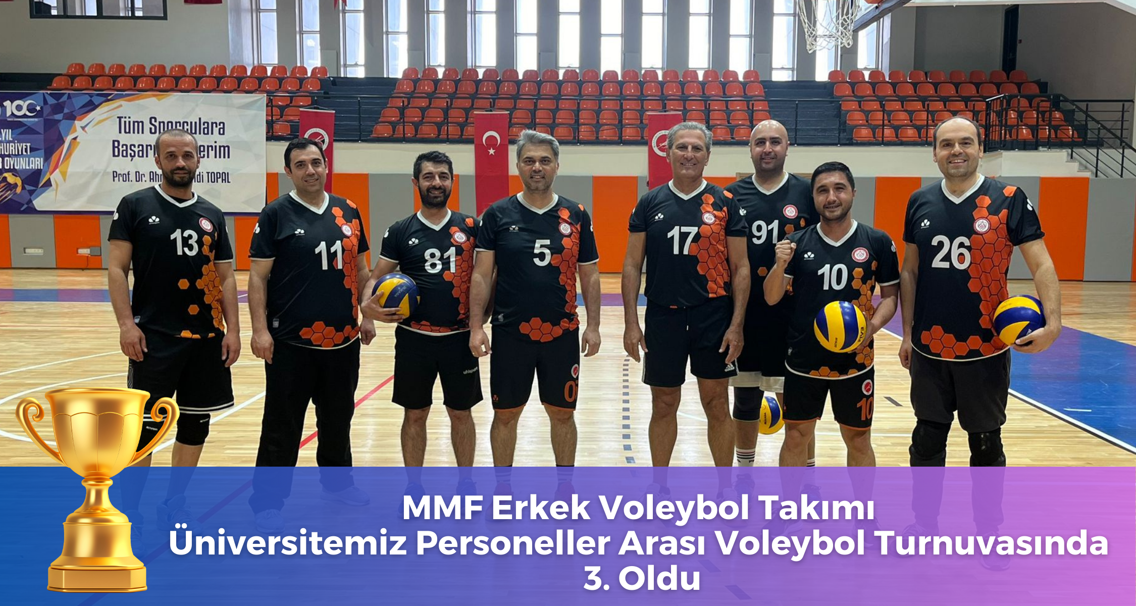 MMF Erkek Voleybol Takımı Turnuvada Üçüncü Oldu