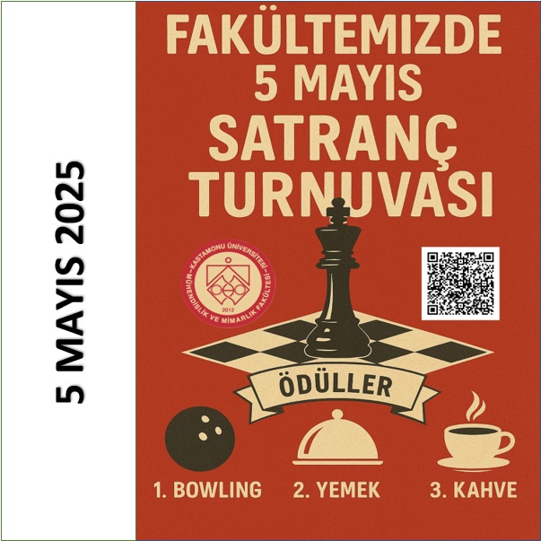Satranç Turnuvası - 5 Mayıs 2025 (Son Başvuru: 30 Nisan 2025)
