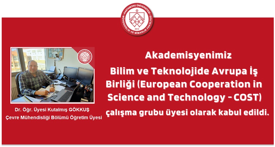 Akademisyenimiz Net4CleanAir COST Eylemi Çalışma Grubu Üyesi Olarak Kabul Edildi