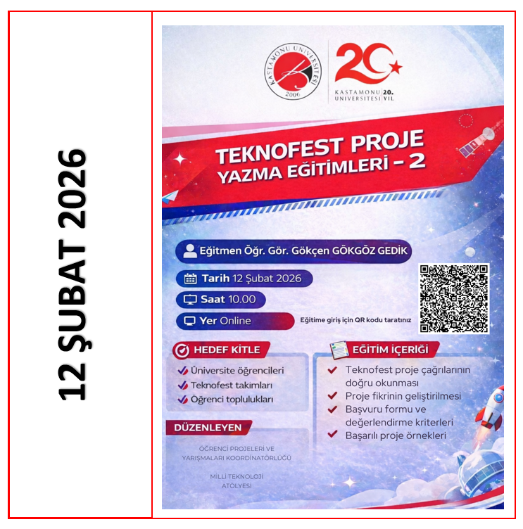 Teknofest Proje Yazma Eğitimleri (2) 12 Şubat 2026 