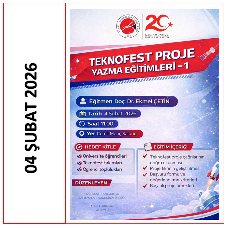 Teknofest Proje Yazma Eğitimleri (1)  4 Şubat 2026