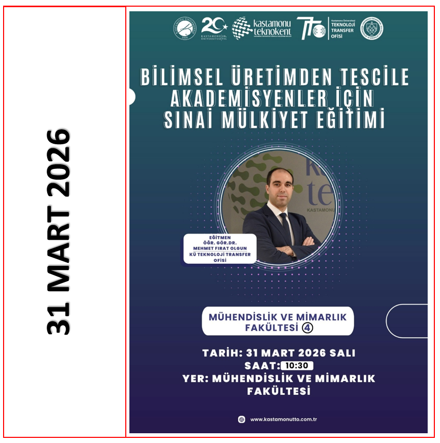 Bilimsel Üretimden Tescile Akademisyenler için Sınai Mülkiyet Eğitimi