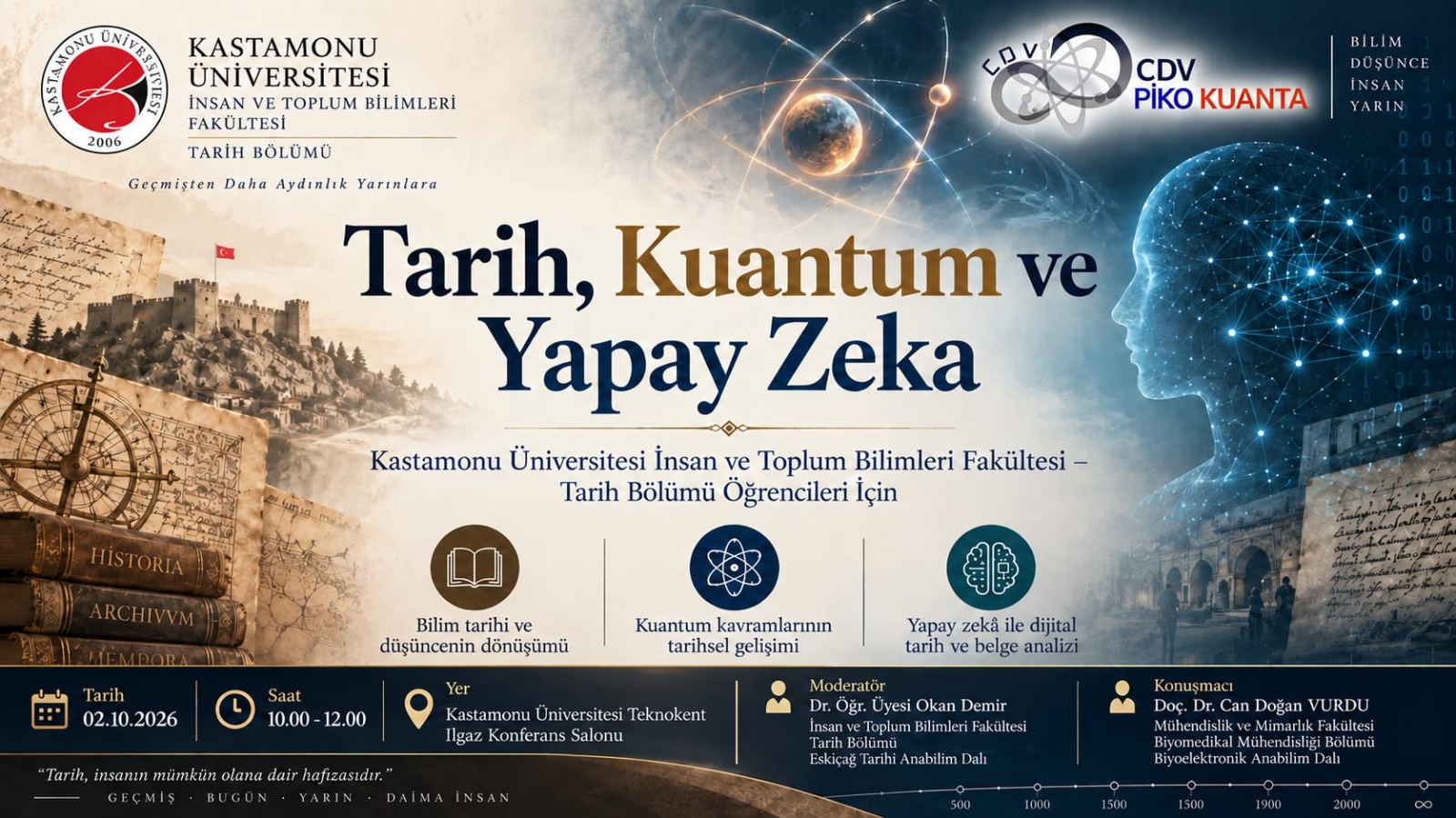 Kastamonu Üniversitesinde Tarih, Kuantum ve Yapay Zekâ Buluşması