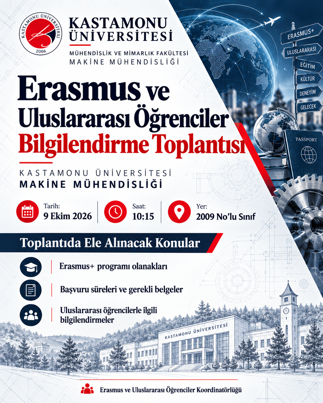 Erasmus ve Uluslararası Öğrenciler Bilgilendirme Toplantısı Ekim 2026