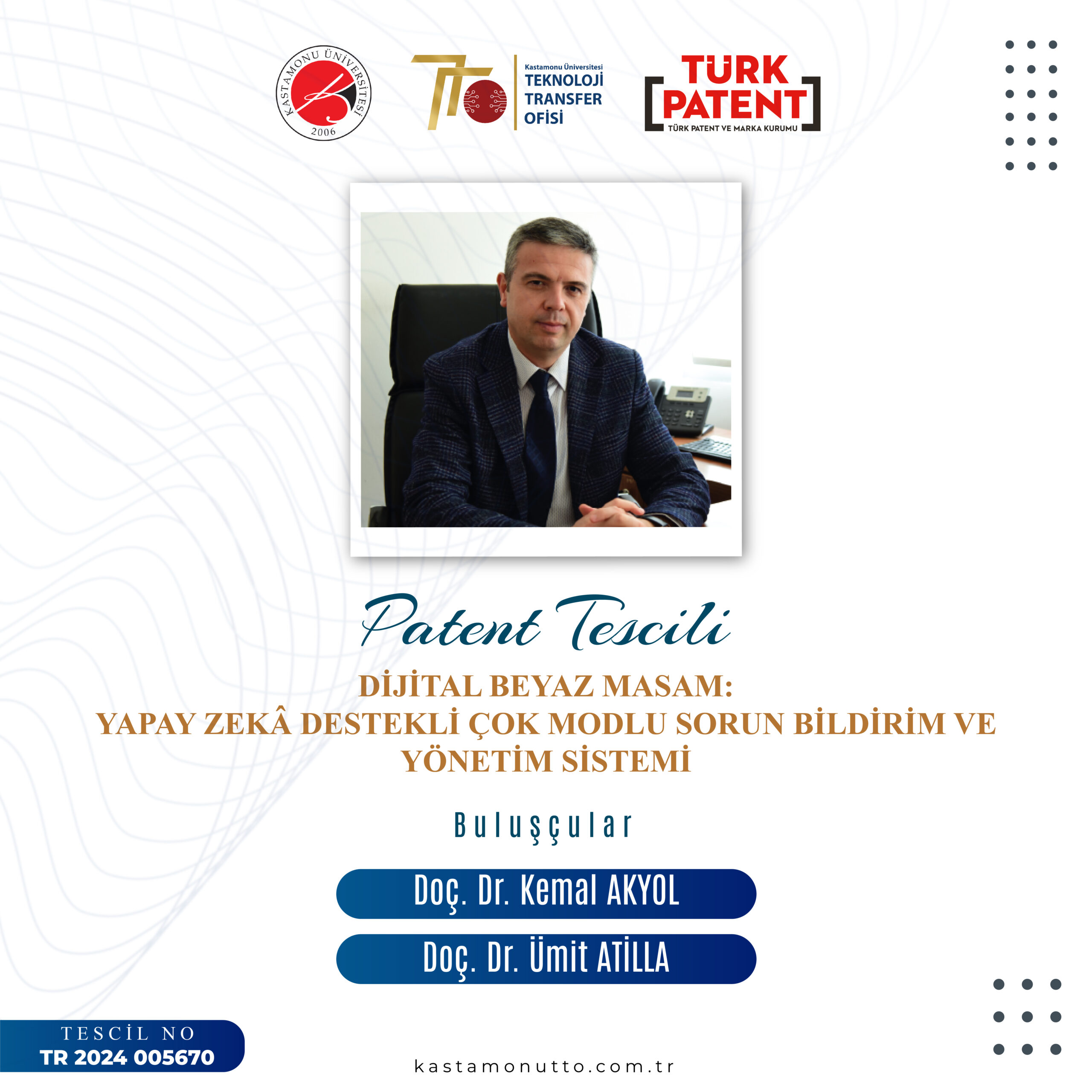 Bilgisayar Mühendisliği Öğretim Üyemize Patent Tescili: “Dijital Beyaz Masam – Yapay Zekâ Destekli Çok Modlu Sorun Bildirim ve Yönetim Sistemi”