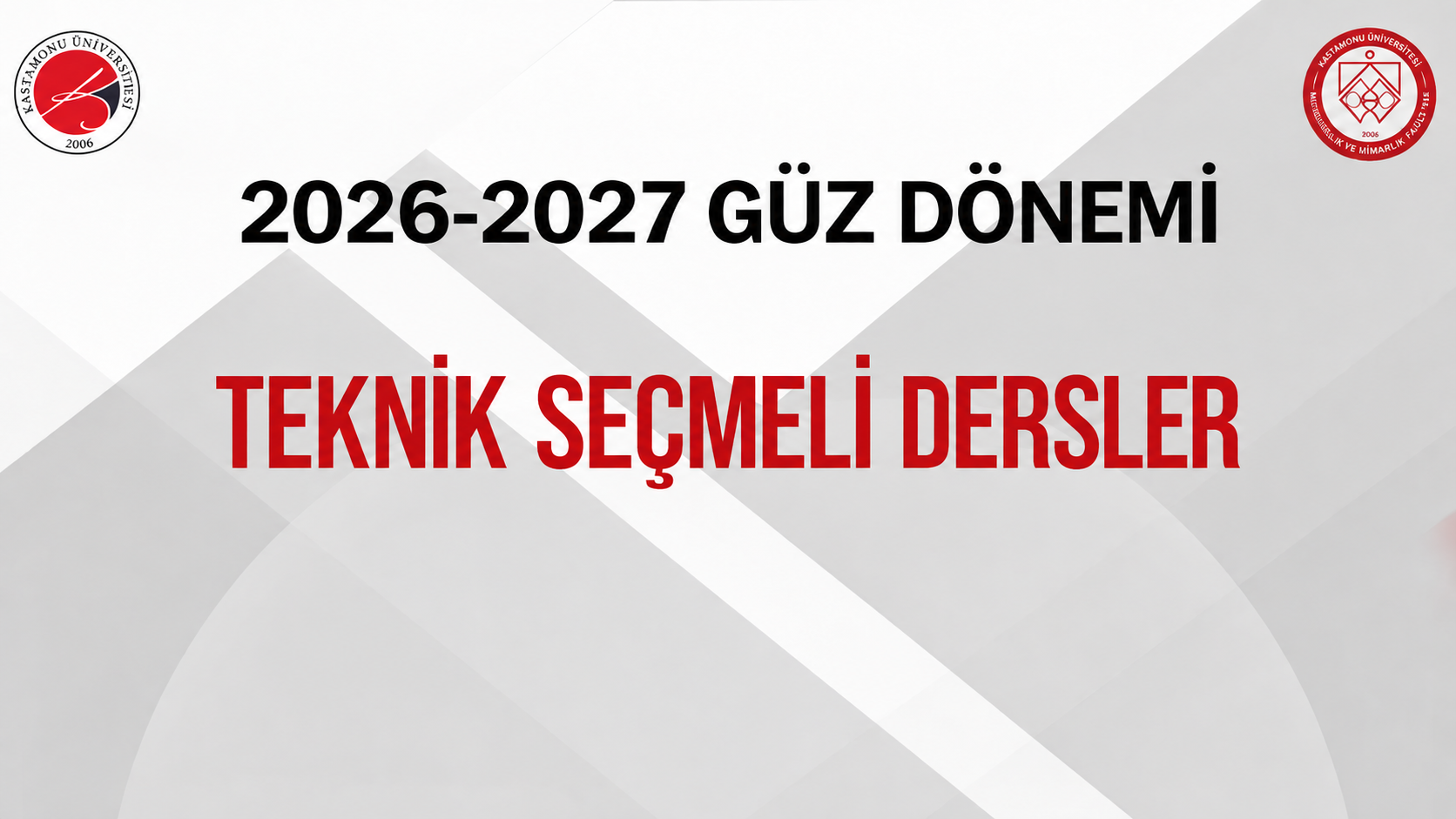 Peyzaj Mimarlığı Bölümü 2026-2027 Eğitim ve Öğretim Yılı Güz Dönemi Teknik Seçmeli Grubu Ders İzlenceleri